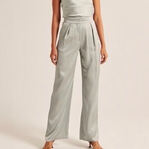 ABERCROMBIE SATIN TAILORED TROUSER PANTS NWT
